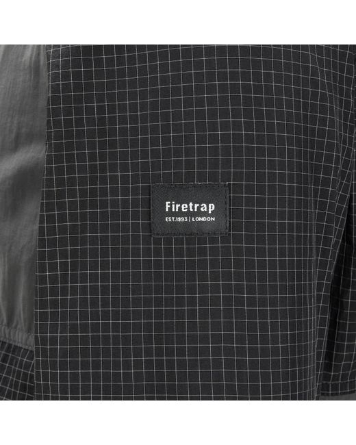 Firetrap Black Lightweight Wind Resistant Rain Anorak for men