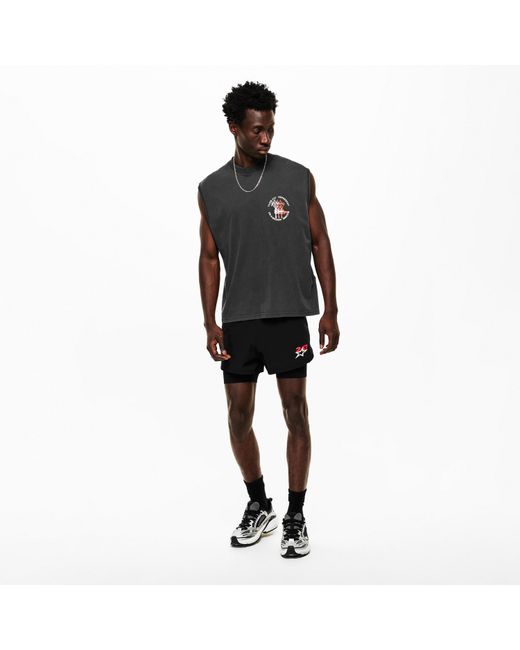REPRESENT 247 Black Performance Gym Shorts for men
