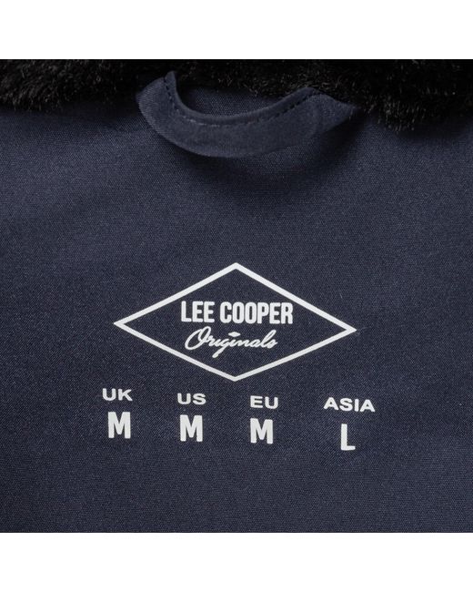 Lee Cooper Blue Quilted Padded Puffer Jacket for men