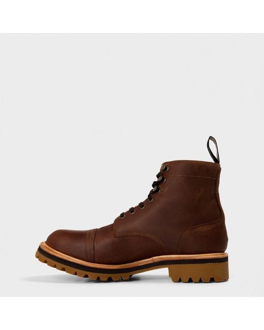 GRENSON Brown Radley Hiker Rugged Boots for men