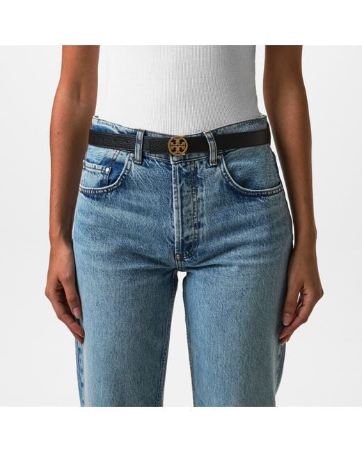 Tory Burch Black 1Inch Logo Belt