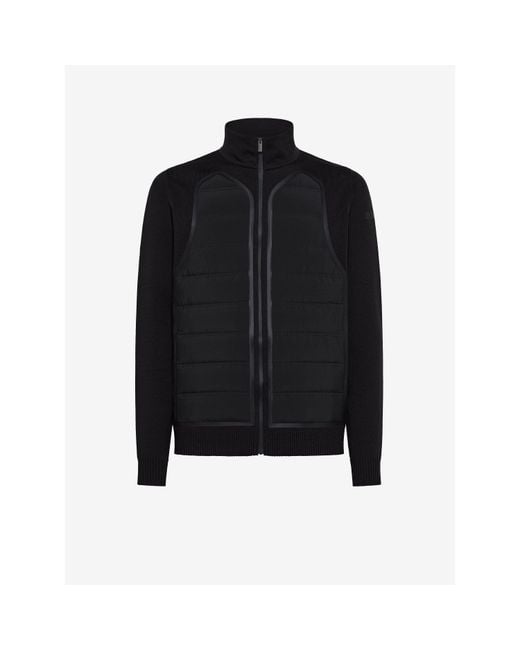 Roberto Ricci Designs Black Bacon Zipped Knitted Top for men