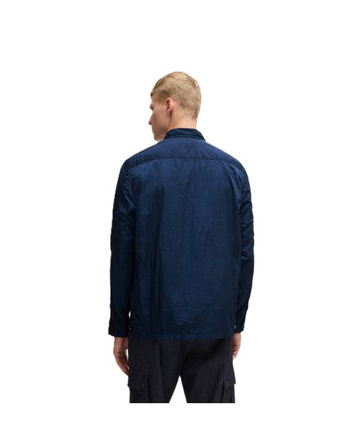 Boss Blue Leejay Long Sleeve Oxford Shirt for men