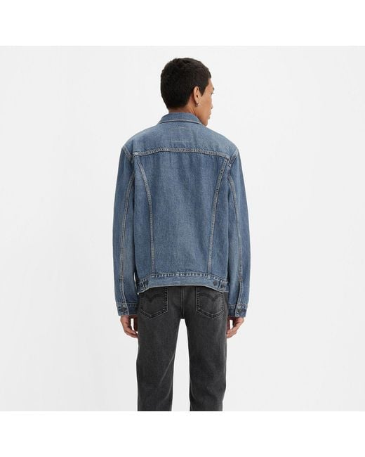 Levi's Blue Trucker Cotton Long Sleeve Denim Jacket for men