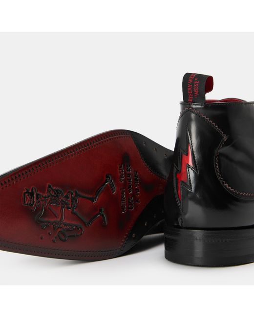 Jeffery West Black Slim Fit Chukka Boots for men