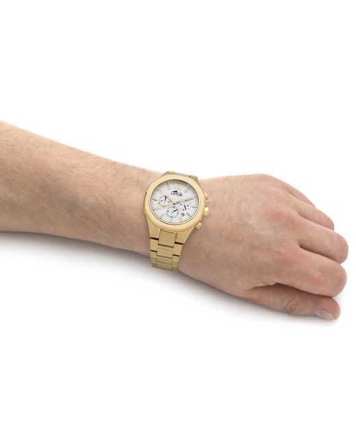 Lotus Metallic Stainless Steel Sports Quartz Watch for men