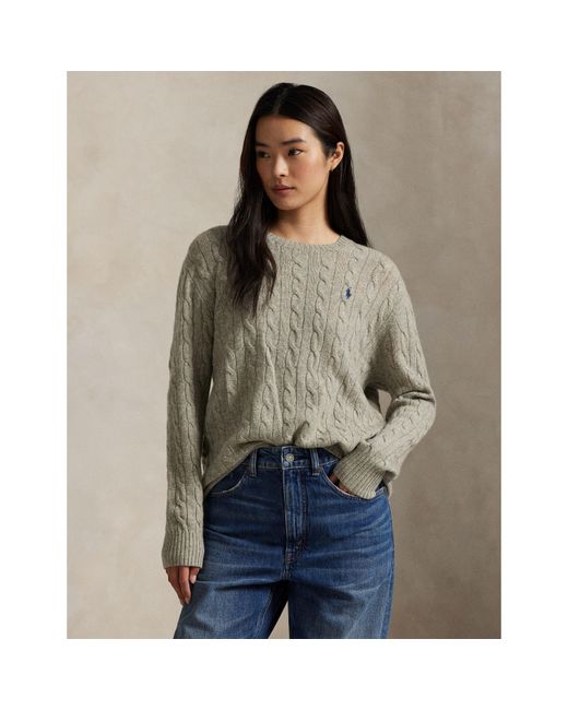 Polo Ralph Lauren Natural Cable Crew Neck Jumper