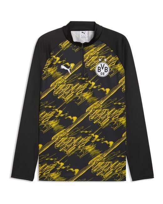 PUMA Black Borussia Dortmund Licensed Drill Top 2025 2026 for men