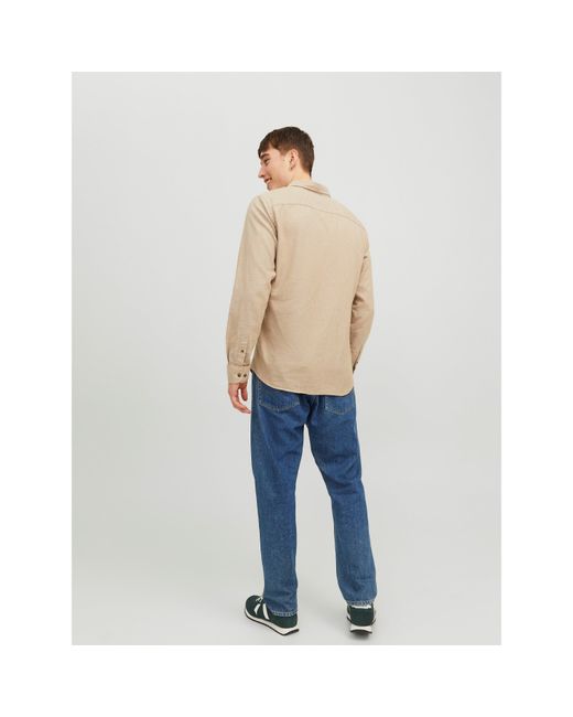 Jack & Jones Natural And Classic Regular Fit Long Sleeve Cuff Shirt for men