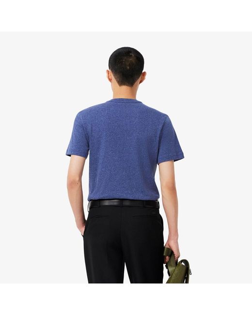 Lacoste Blue Mercerized Cotton T-Shirt for men
