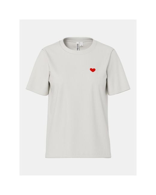 Pieces White Mila Ss Heart Ld63