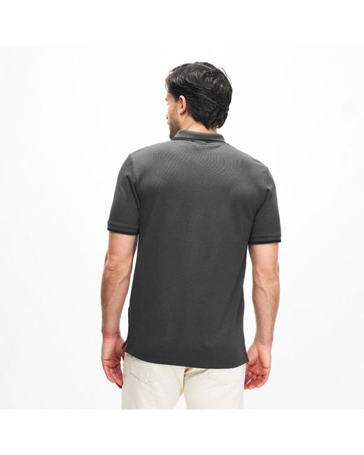 Lyle & Scott Gray Tipped Short Sleeve Polo Shirt for men