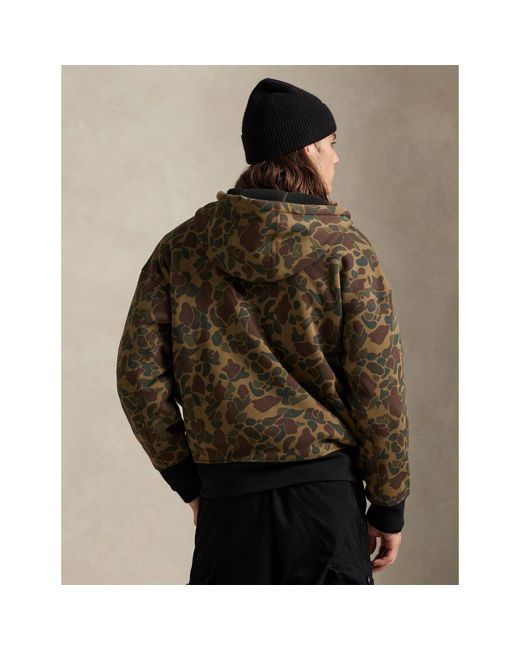 Polo Ralph Lauren Green Camo Full Zip Hoodie for men