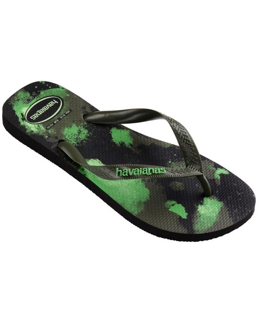 Havaianas Green Top Camo Moss Flip Flops
