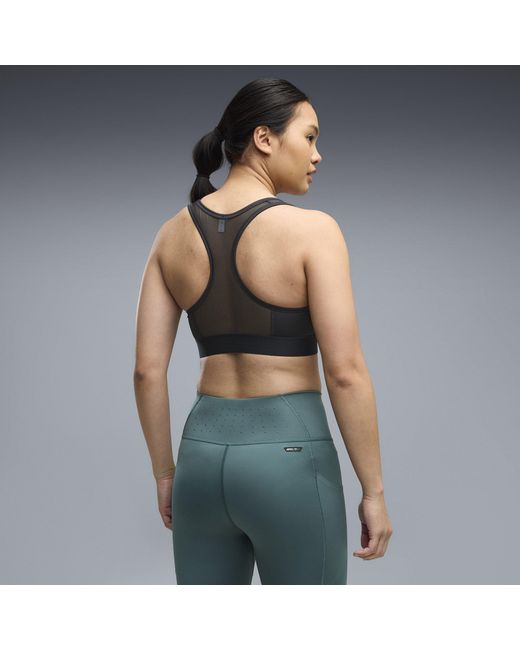 PUMA Black Hyrox Mid Non Wired Sports Bra