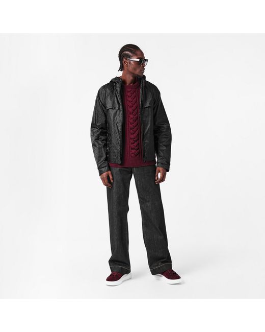 McQueen Black Alex Kick Technical Fabric Adjustable Hood Rain Anorak for men