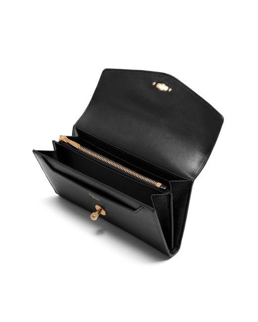 Mulberry Black Darley Wallet Small Classic Grain