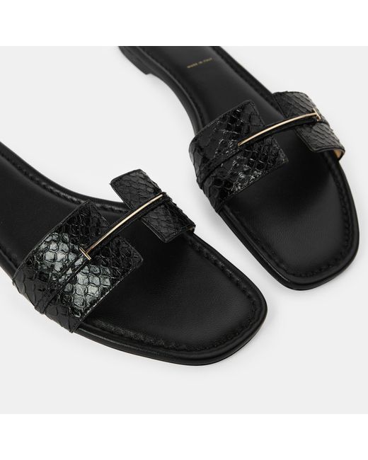 Tom Ford Black Tf Slide Flat Sandals