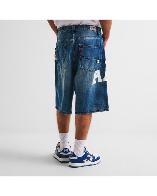 Aape Blue Denim Short Sn63 for men