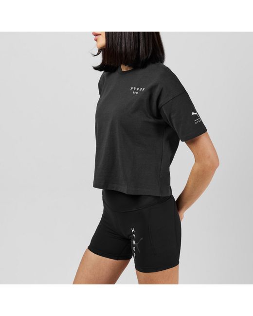 PUMA Black X Hyrox World Cropped T-Shirt Adults