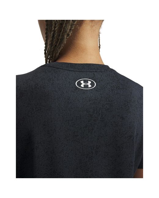 Under Armour Black Tech Texture Short Sleeve Performance Gym Top