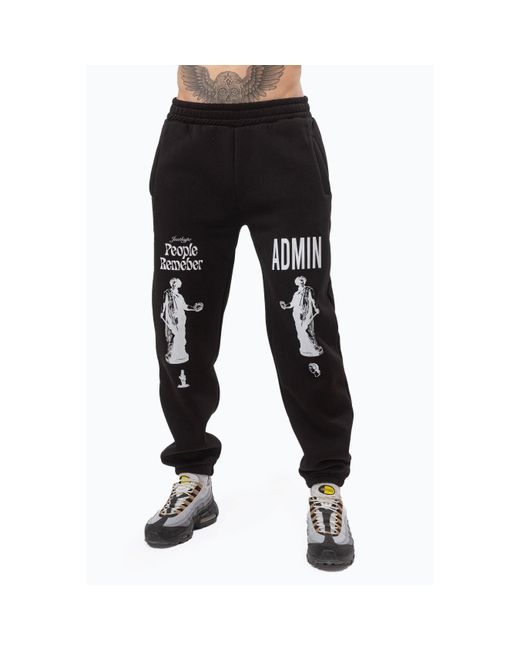 Hype Black Closed Hem Fleece Jogger for men