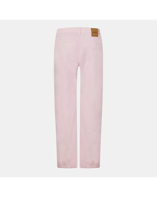 Boss Pink Tachini2 Chino Trousers, Chino Style