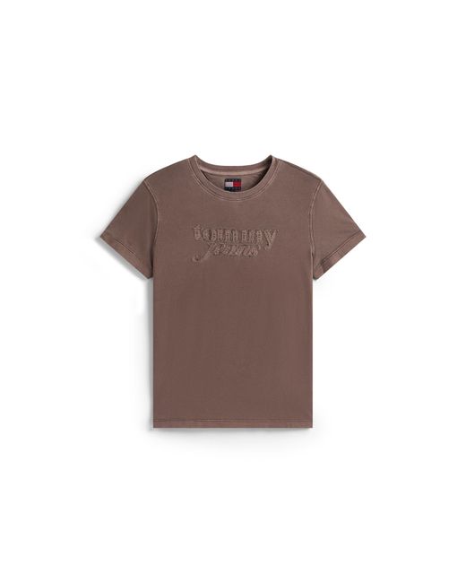 Tommy Hilfiger Brown Gmd Script T-Shirt