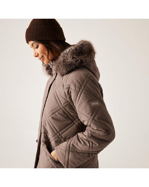 Regatta Brown Freyla Water Resistant Insulated Quilted Jacket