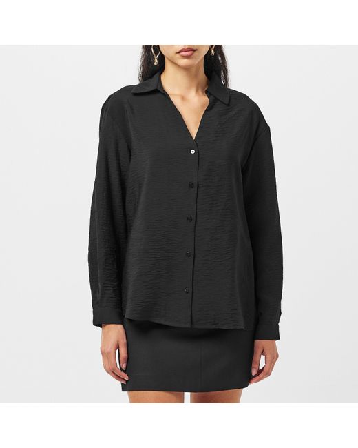 Vila Black Vdmra V-Neck Long-Sleeve Blouse