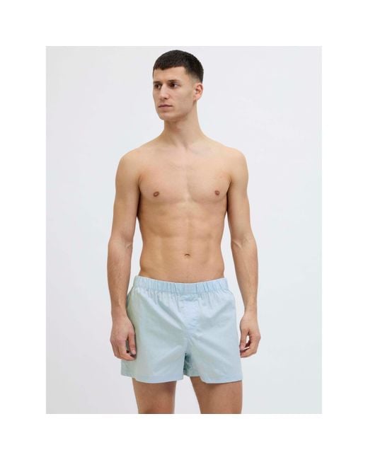 Jack & Jones Blue 5-Pack Milano Woven Boxers for men
