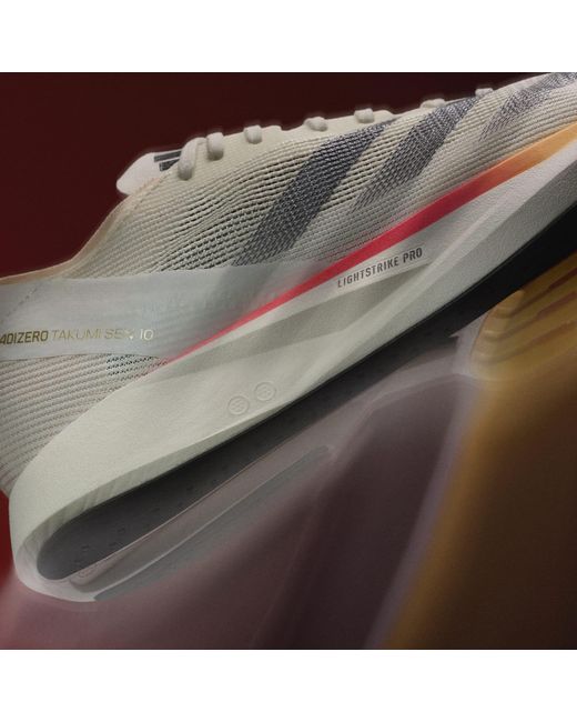 Adidas Pink Adizero Takumi Sen 10 Everyday Neutral Road Running Shoes