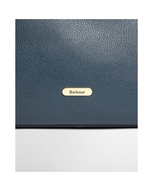 Barbour Blue Alder Leather Tote Bag