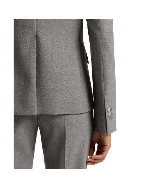 Boss Gray Jia11 Slim-Fit Wool Blend Blazer