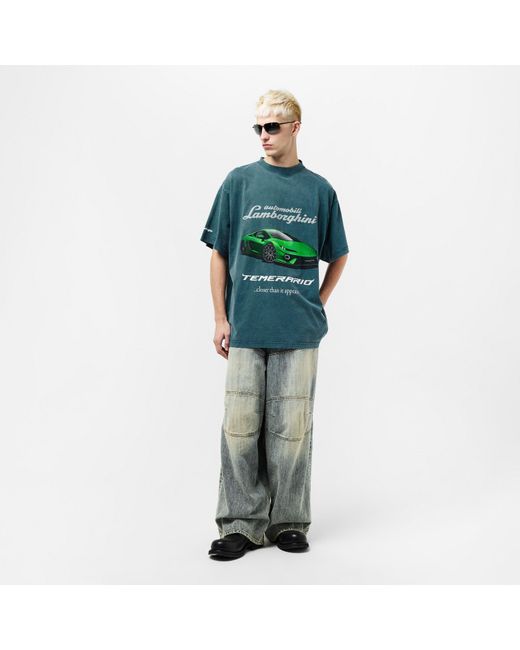 Balenciaga Green Lamborghini Oversized T-Shirt for men
