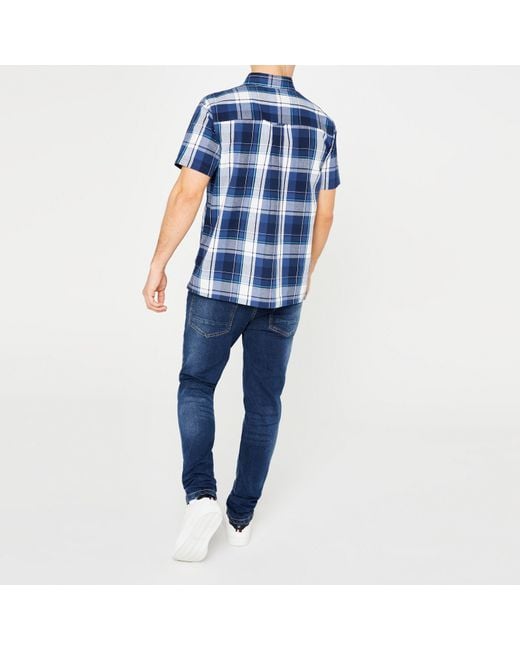 Lee Cooper Blue Check Shirt for men