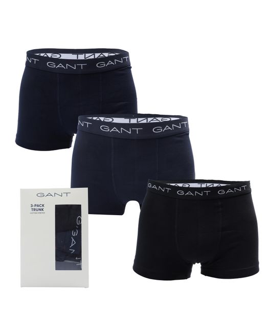 Gant Blue 3 Pack Of Trunks for men