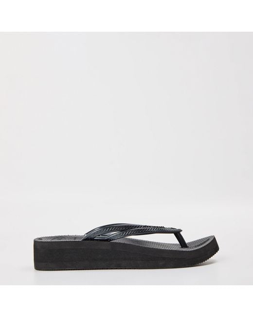 Havaianas Black Wedges Flip Flops