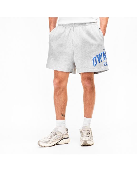 Represent Blue Owners Fleece Jogger Shorts for men
