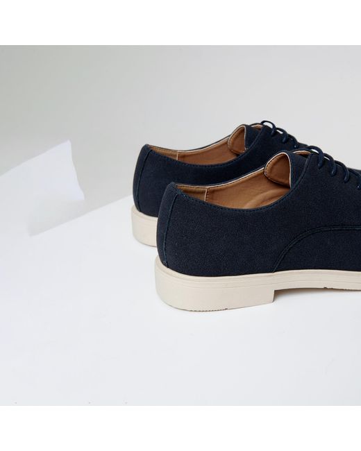 Threadbare Blue Faux Suede Desert Boots for men