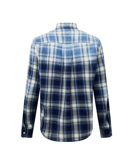 DSquared² Blue Checkered Cotton Shirt for men