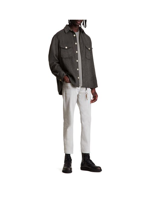 AllSaints Gray Dillingham Long Sleeve Shirt for men