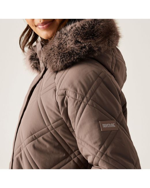 Regatta Brown Freyla Water Resistant Insulated Quilted Jacket