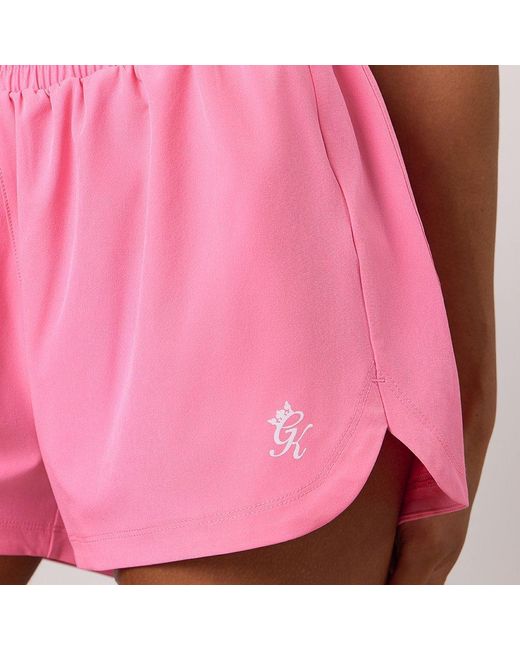 Gym King Pink 365 Woven Running Short
