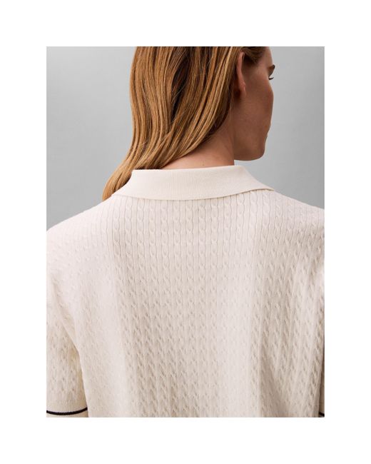 Calvin Klein White Short Sleeve Polo Shirt