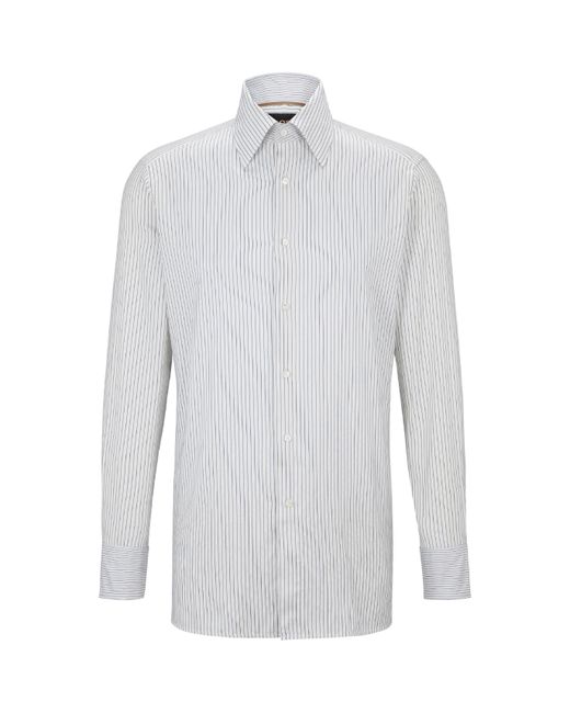 Boss Gray Long Sleeve Plain Shirt for men