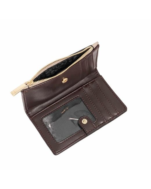 Dune Brown Kennero Faux Leather Zip Around Purse