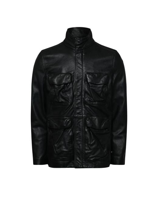 DIESEL Black L-Gast Leather Jacket for men