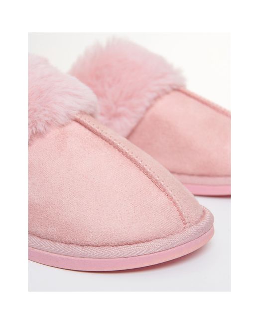 Threadbare Pink Tb Solace Mule Slippers