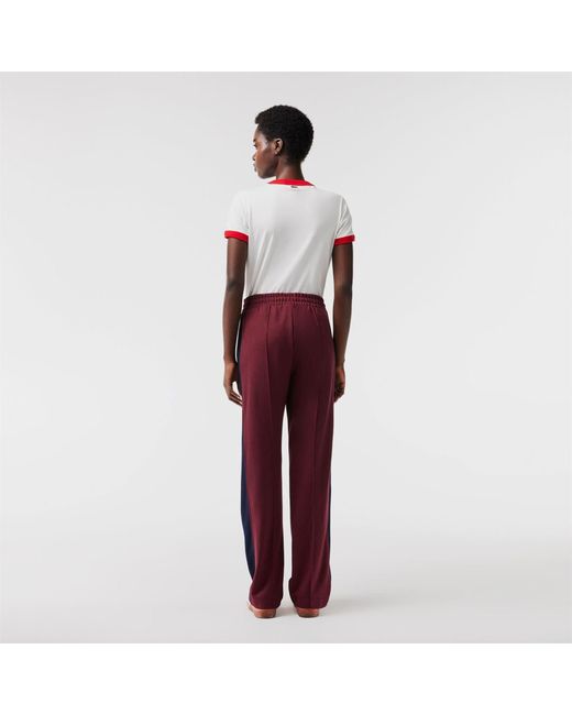 Lacoste Red Open Hem Woven Joggers